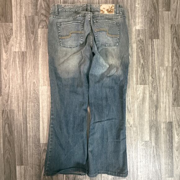 Handmade Heachable Floral Patchwork Denim Jeans Vendor #1307 PO #13331 - Picture 2 of 10